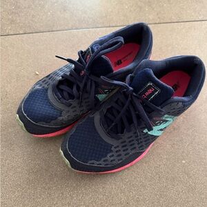 New Balance Dark Blue and Pink Athletic Shoes